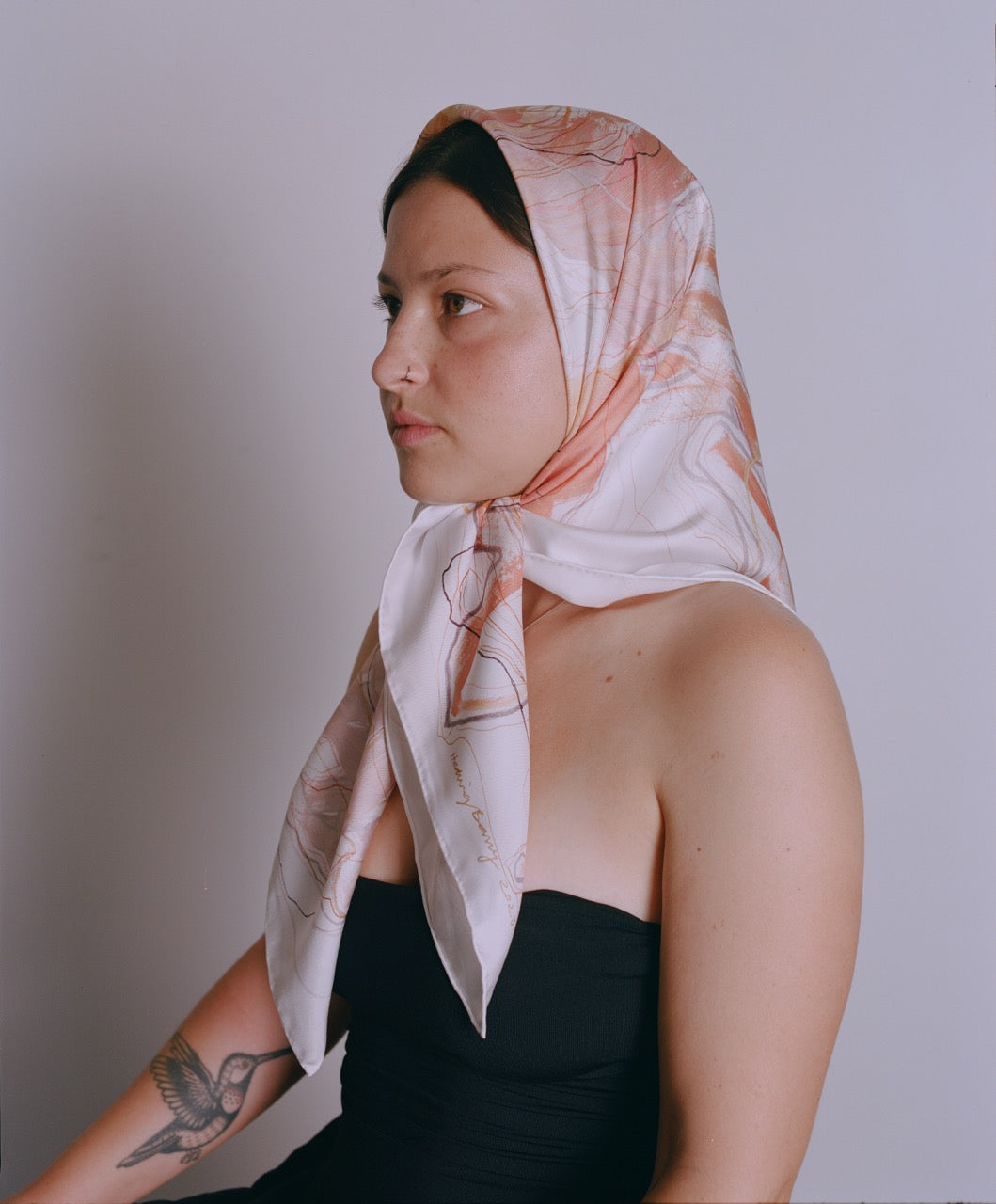 'Contour' Silk Scarf