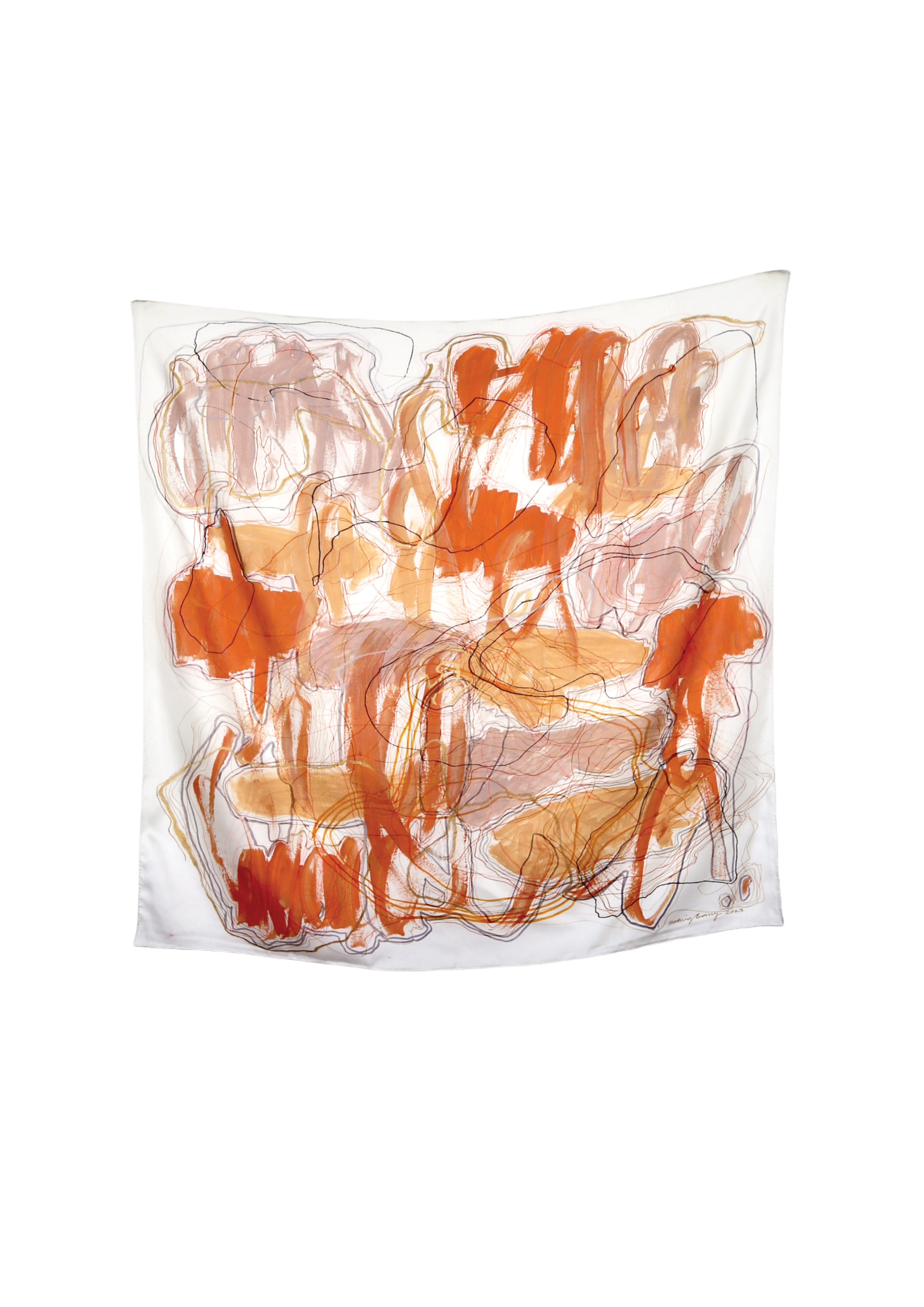 'Contour' Silk Scarf