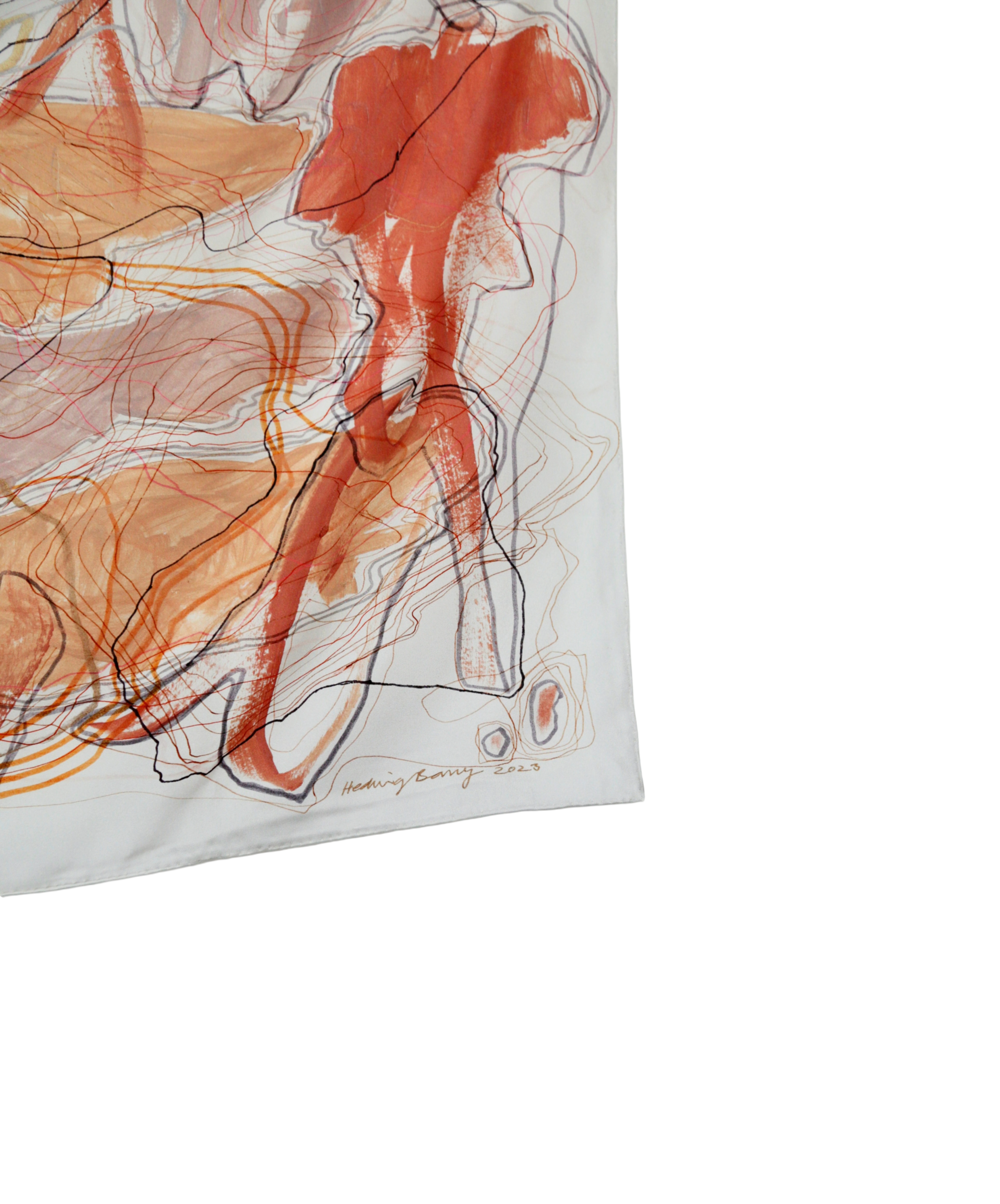 'Contour' Silk Scarf