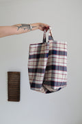 Blue Plaid Beach Bag